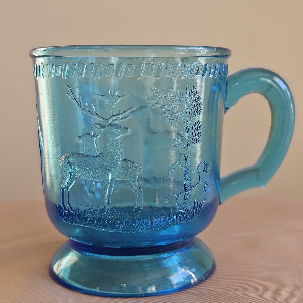 Mosser Glass Company Glass Mug with Deer Design